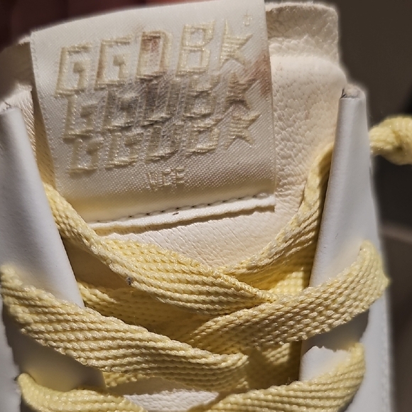 Golden Goose White and Yellow Stardan Sneakers - Picture 7 of 13